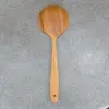  Product image 2 of the product “Wooden round ladle, made of teak wood, 26 cm Length ”